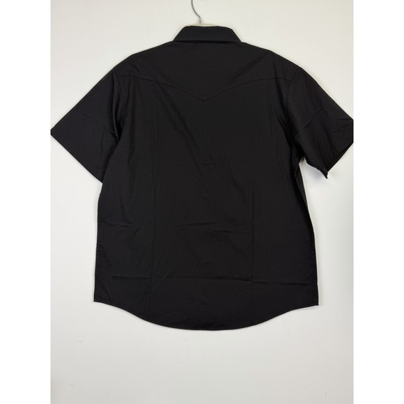 Coevals Club Pearl Snap Shirt Men's Large Black Short Sleeve Western - Picture 6 of 6